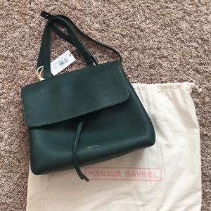 NWT Mansur Gavriel Tumble Lady Bag in Moss